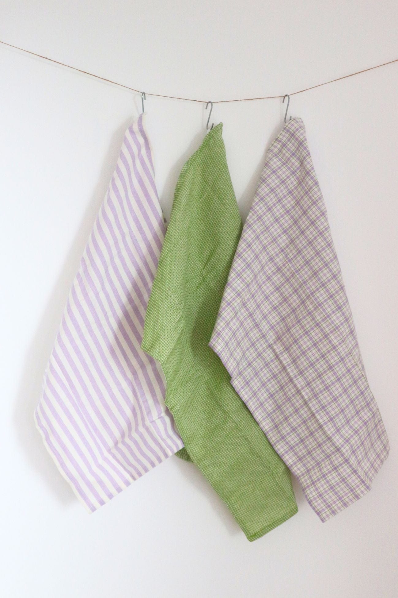 Nuvole di Stoffa Ice Cream Ice Cream - Set di 3 canovacci e cestino lilla in cotone | Nuvole di Stoffa