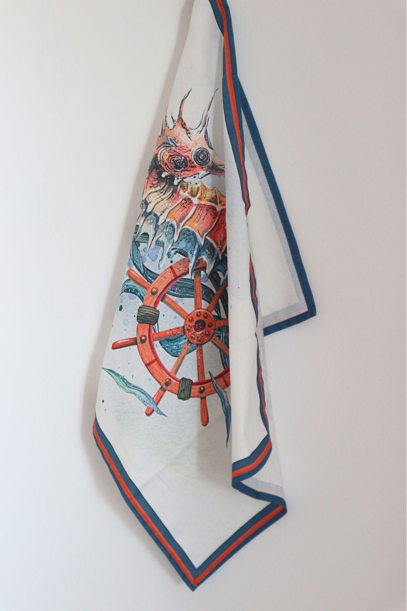 Nuvole di Stoffa Nautilus Nautilus - Canovaccio in cotone in stile marinaro con cavalluccio | Nuvole di Stoffa