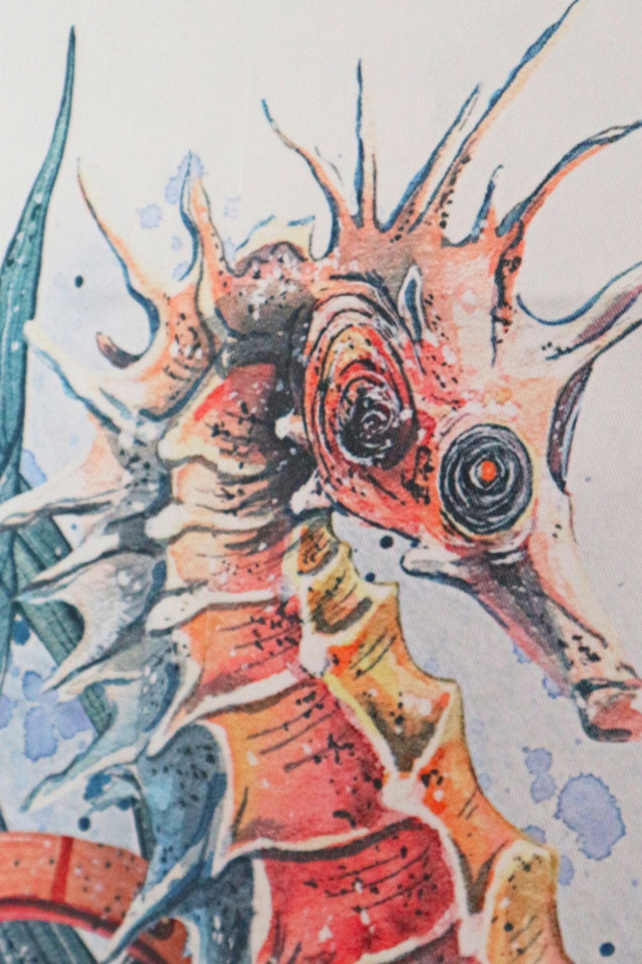 Nuvole di Stoffa Nautilus Nautilus - Canovaccio in cotone in stile marinaro con cavalluccio | Nuvole di Stoffa