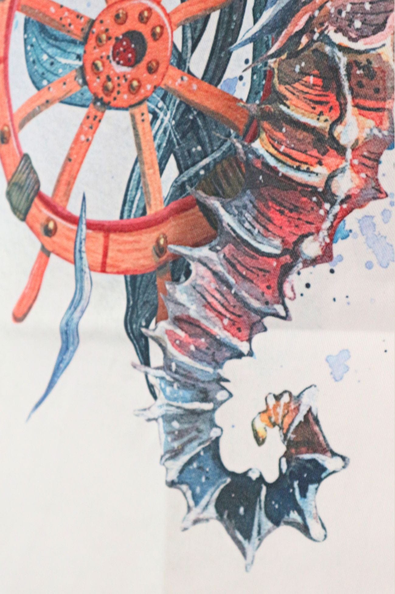 Nuvole di Stoffa Nautilus Nautilus - Canovaccio in cotone in stile marinaro con cavalluccio | Nuvole di Stoffa