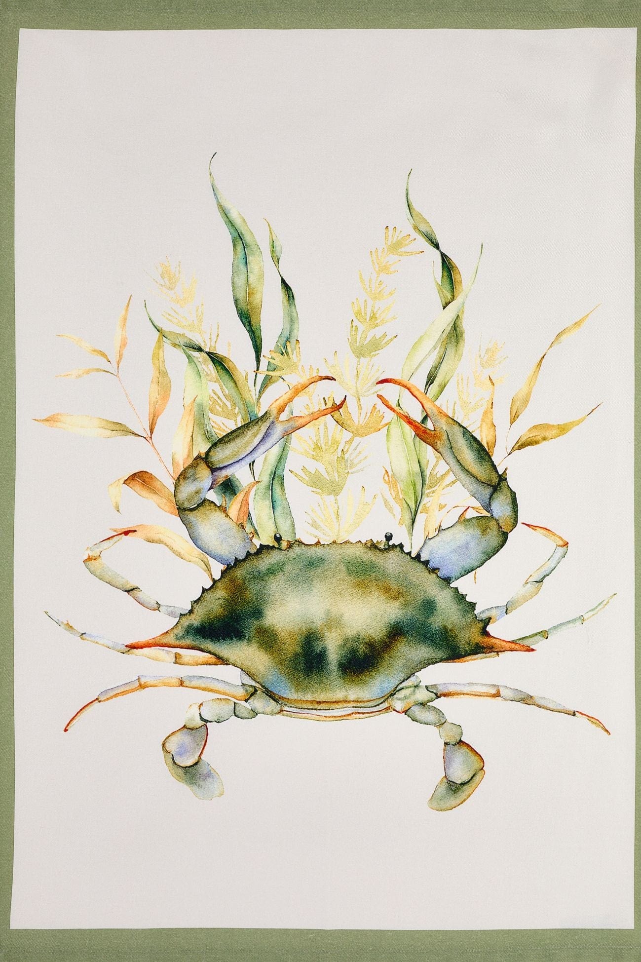 Nuvole di Stoffa Nautilus Nautilus - Canovaccio in cotone in stile marinaro con granchio | Nuvole di Stoffa