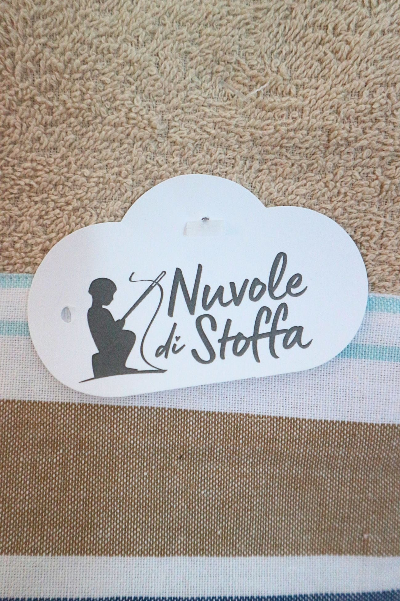 Nuvole di Stoffa Nautilus Nautilus - Coppia asciugamano viso e ospite in cotone beige | Nuvole di Stoffa