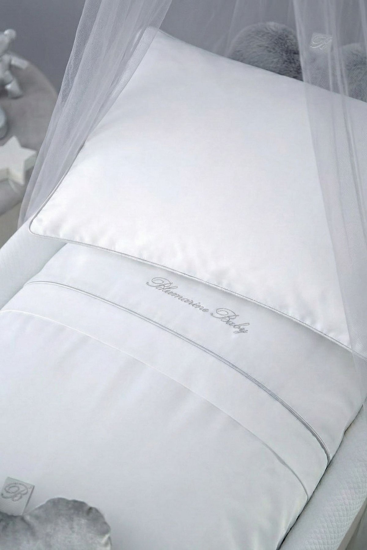 Baby Blu Cradle Duvet Cover var13 Silver