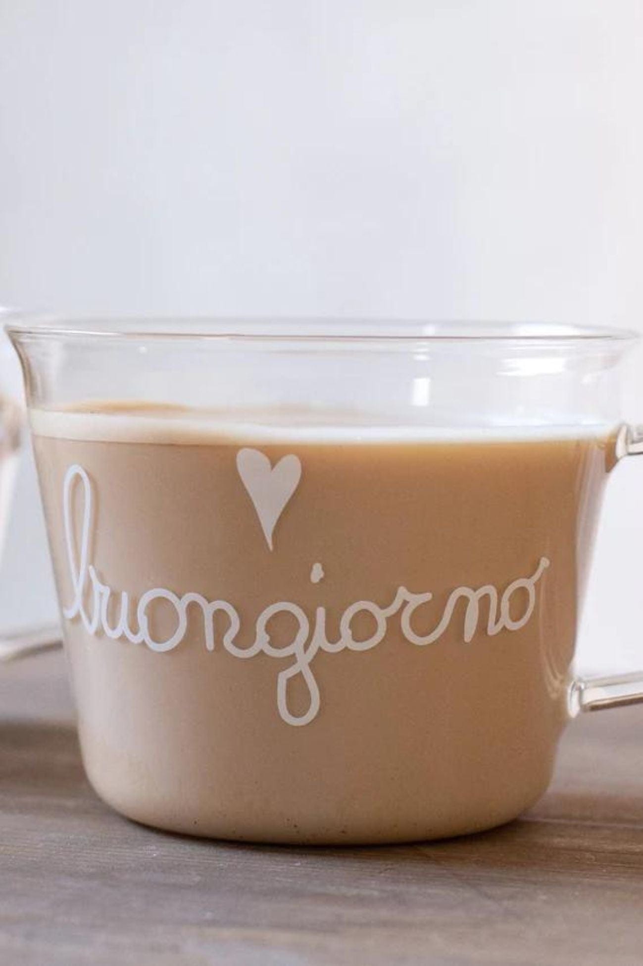 Simple Day Buongiorno Buongiorno - Set di 2 tazze per cappuccino in vetro | Simple Day