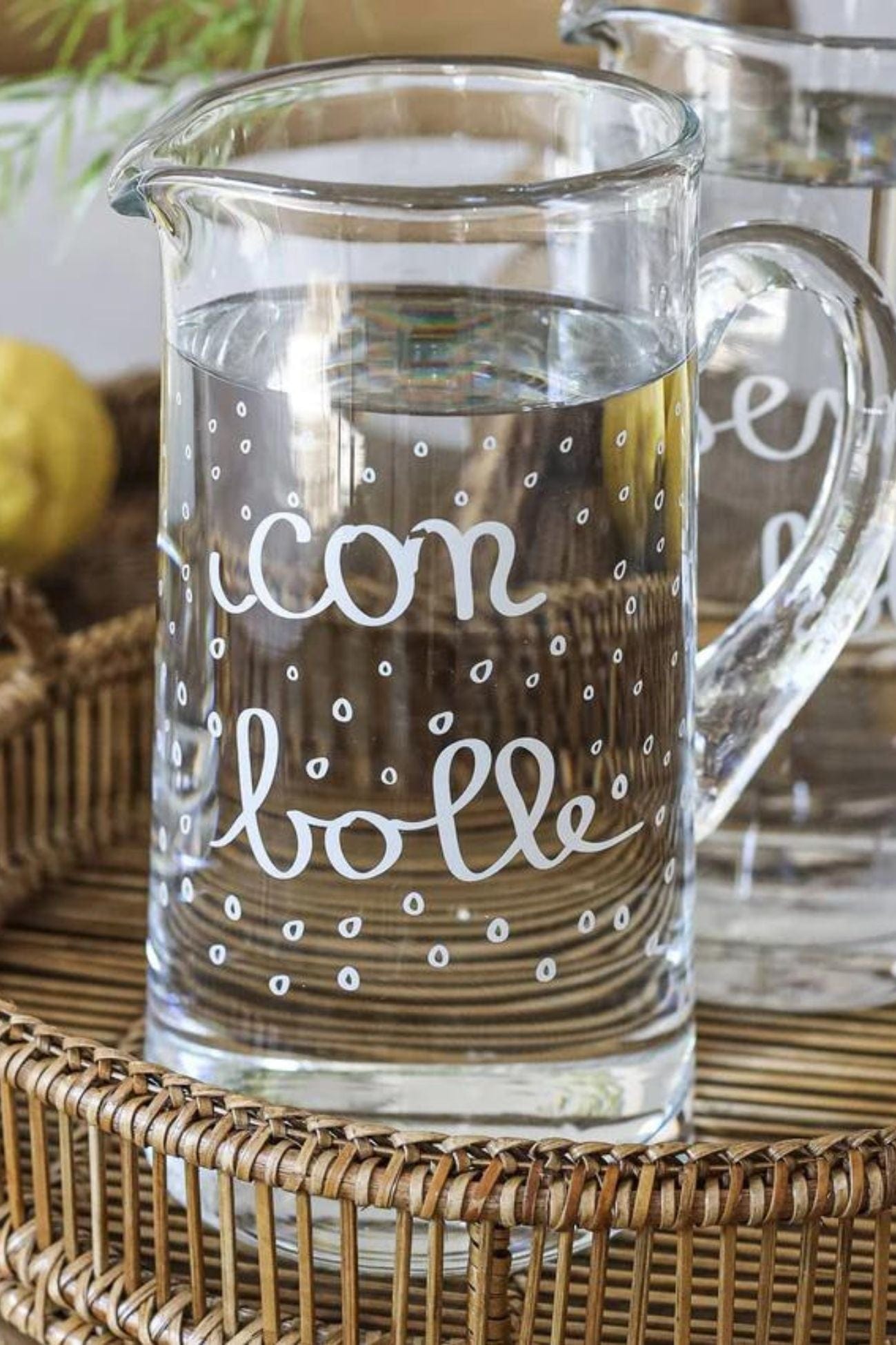Simple Day Con Bolle Con Bolle - Brocca in vetro con decoro Con bolle 1.2L | Simple Day