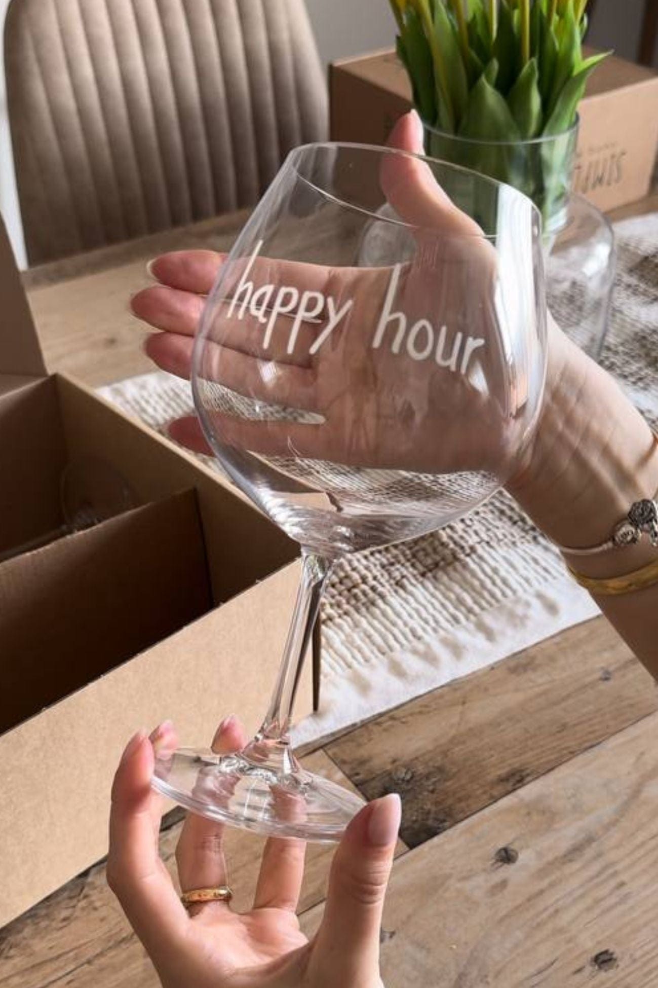 Simple Day Happy Hour Spritz - Set di 2 calici da aperitivo con disegno decorativo Spritz | Simple Day