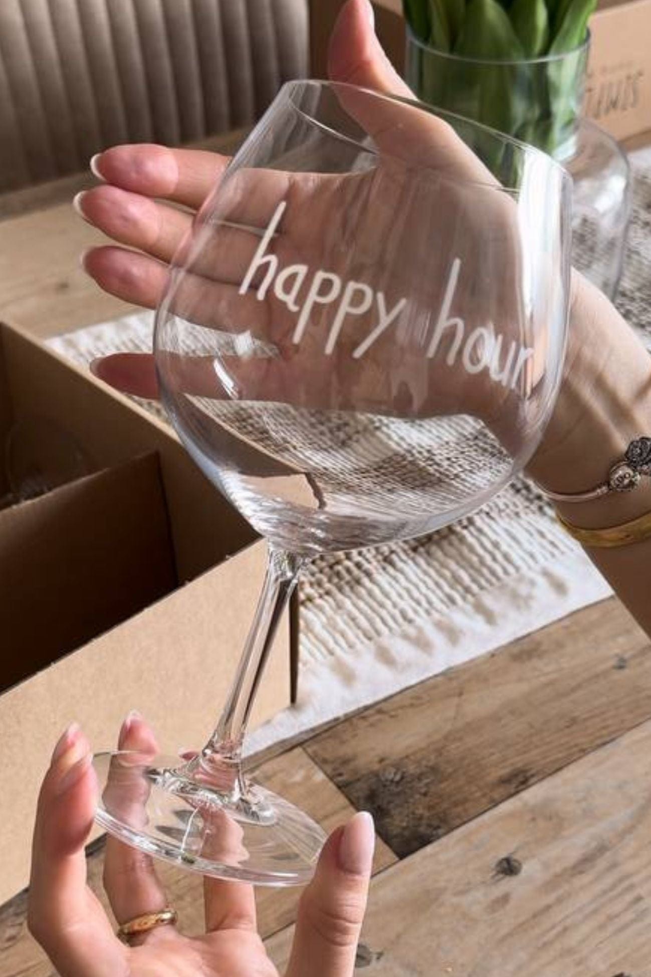 Simple Day Happy Hour Spritz - Set di 2 calici da aperitivo con disegno decorativo Spritz | Simple Day