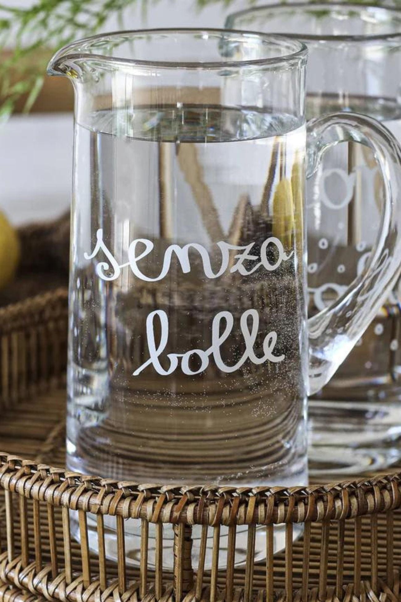 Simple Day Senza Bolle Senza Bolle - Brocca in vetro con decoro Senza bolle 1.2L | Simple Day