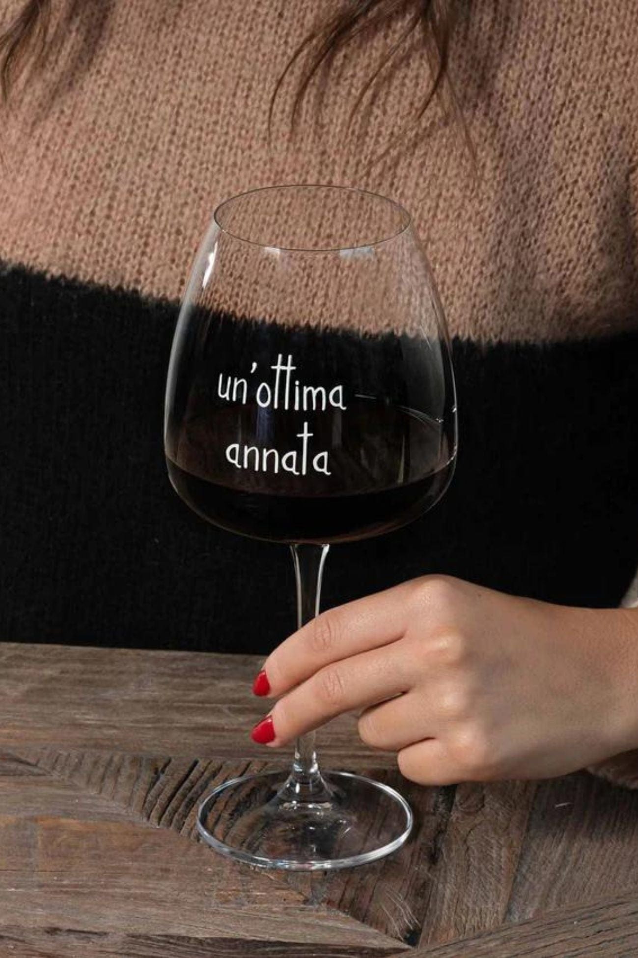 Simple Day Un'Ottima Annata Un'Ottima Annata - Set di 2 calici da vino con disegno decorativo | Simple Day