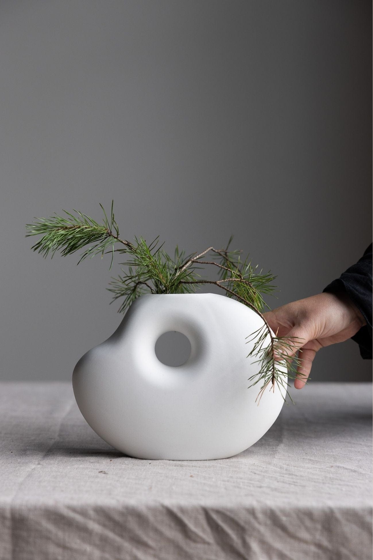 Storefactory Scandinavia Lunden Lunden - Vaso di design in ceramica bianca opaca | Storefactory Scandinavia