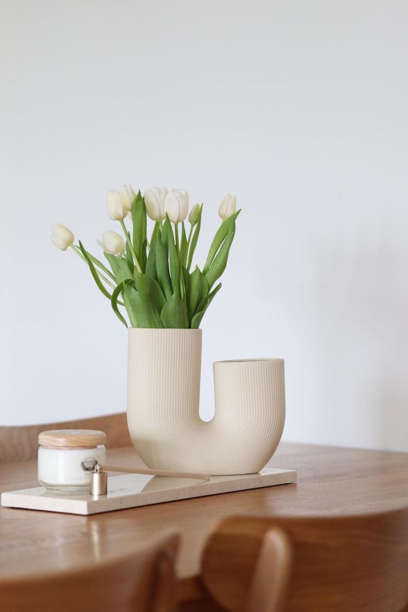 Storefactory Scandinavia Stravalla Stravalla - Vaso di design Stråvalla in ceramica bianca | Storefactory Scandinavia