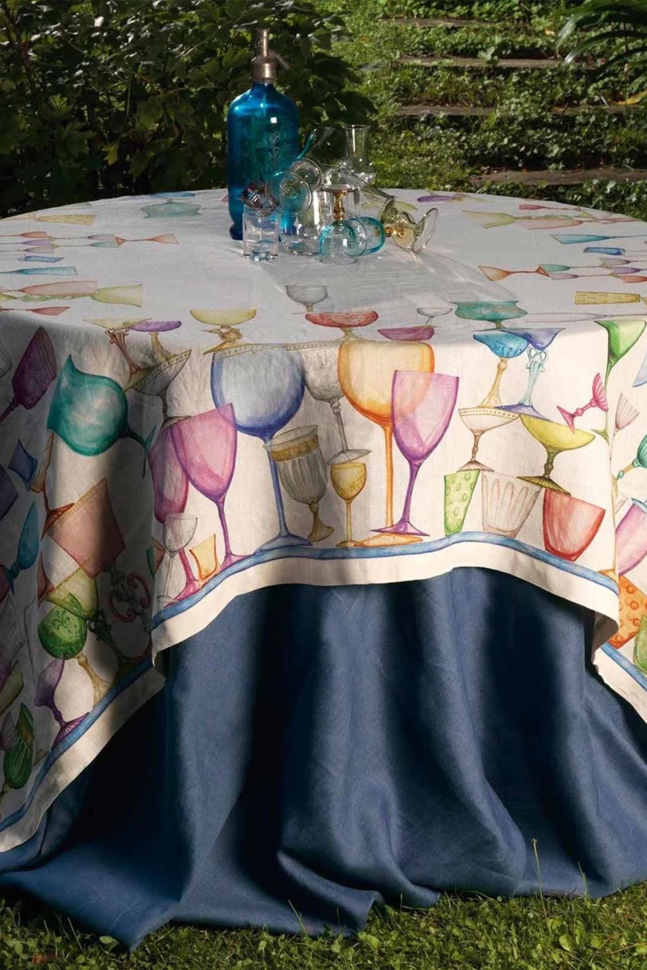 Tessitura Toscana Telerie Crystal Crystal - Tovaglia in puro lino con orlo semplice varie misure | Tessitura Toscana Telerie