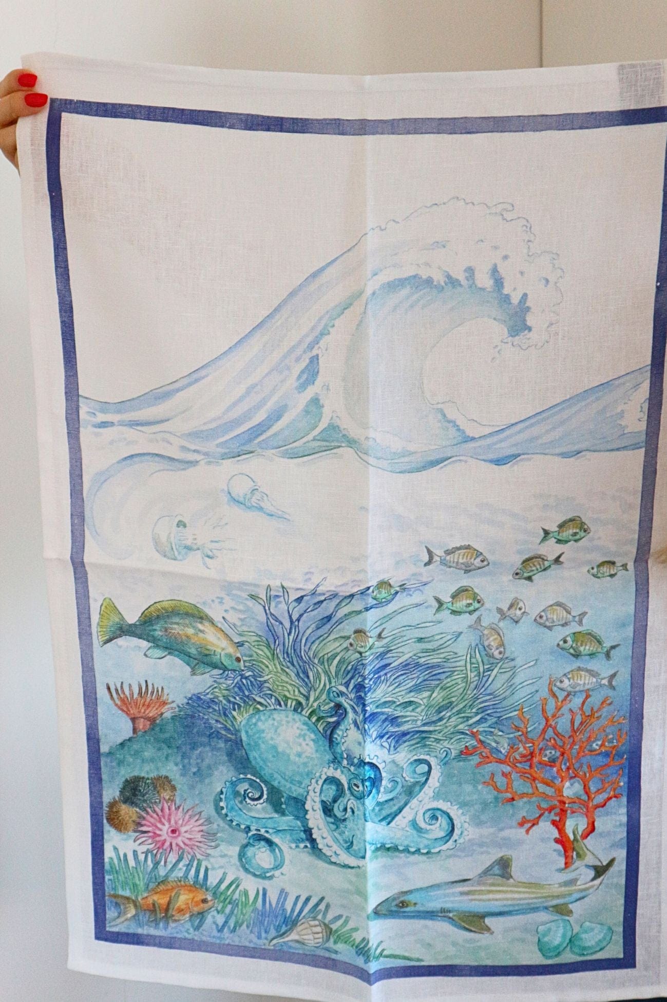 Tessitura Toscana Telerie Isuela Isuela - Canovaccio in puro lino con ambiente marino | Tessitura Toscana Telerie