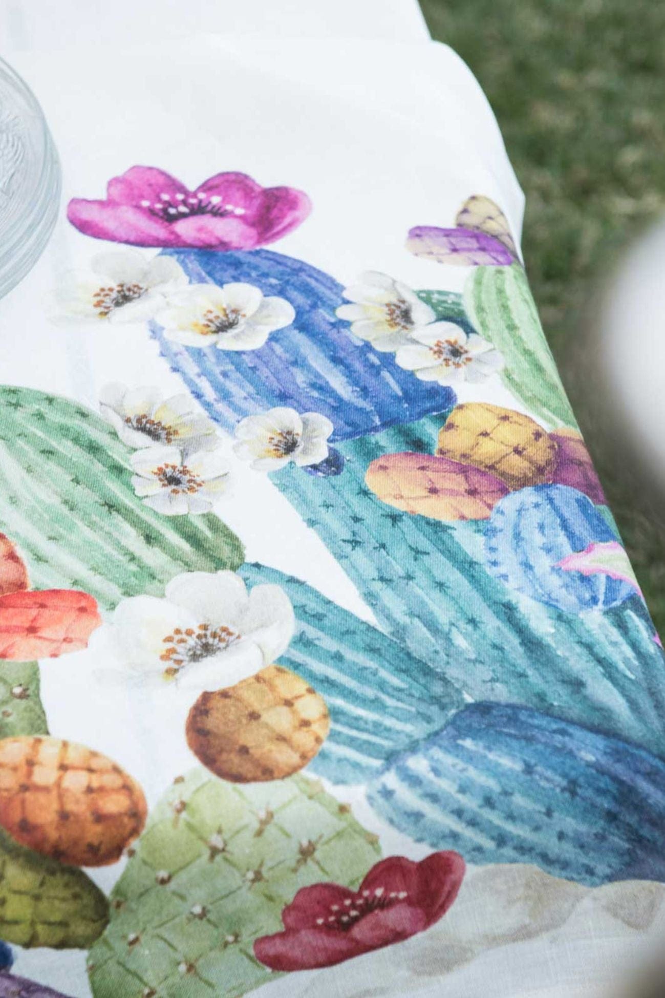 Tessitura Toscana Telerie Kactus Kactus - Tovaglia in puro lino con orlo semplice varie misure | Tessitura Toscana Telerie