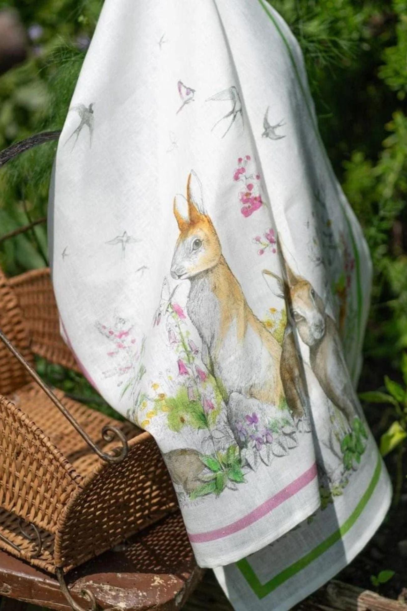 Tessitura Toscana Telerie Remì Remì - Canovaccio in puro lino con coniglietto | Tessitura Toscana Telerie