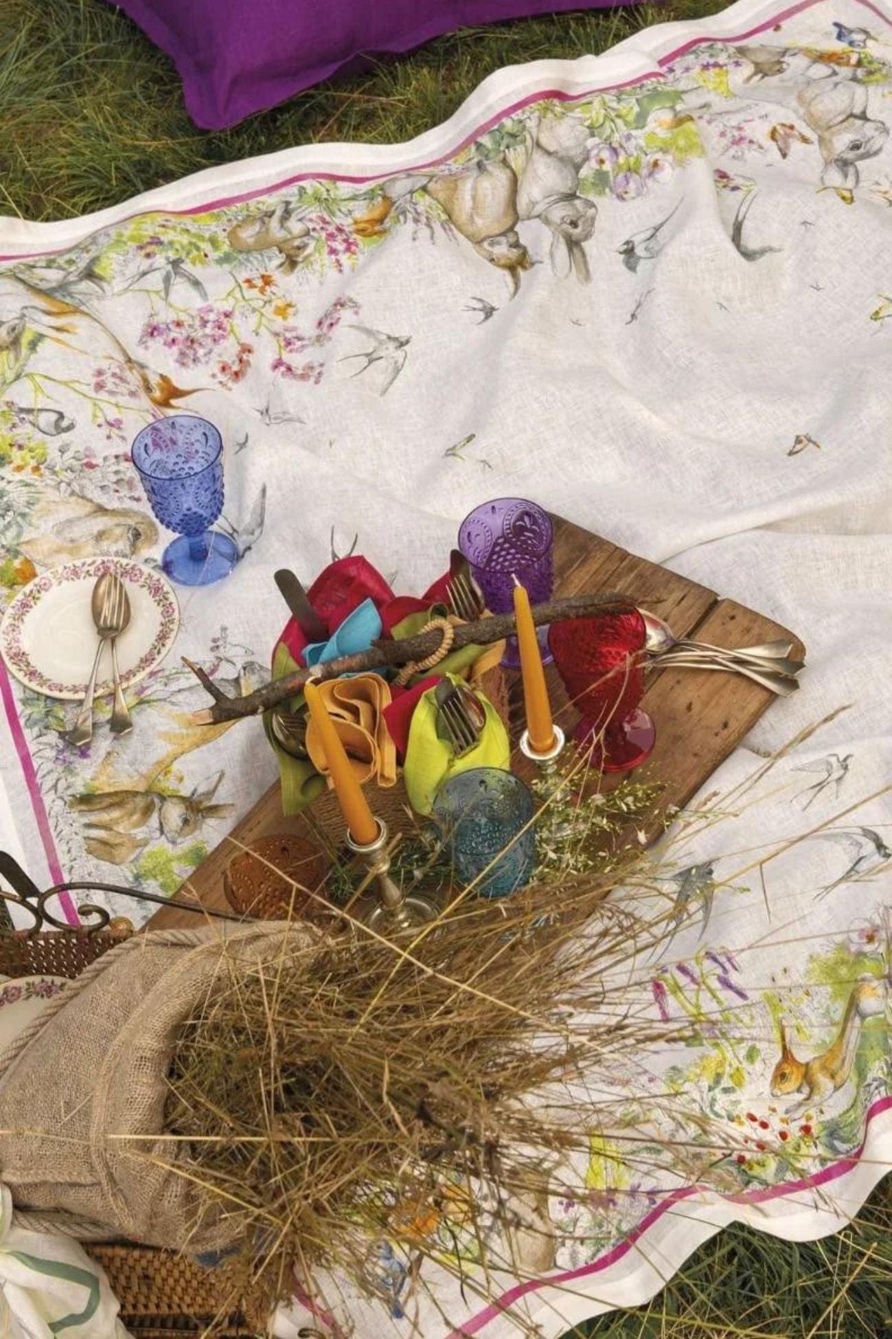 Tessitura Toscana Telerie Remì Remì - Tovaglia pasquale in puro lino con orlo semplice varie misure | Tessitura Toscana Telerie