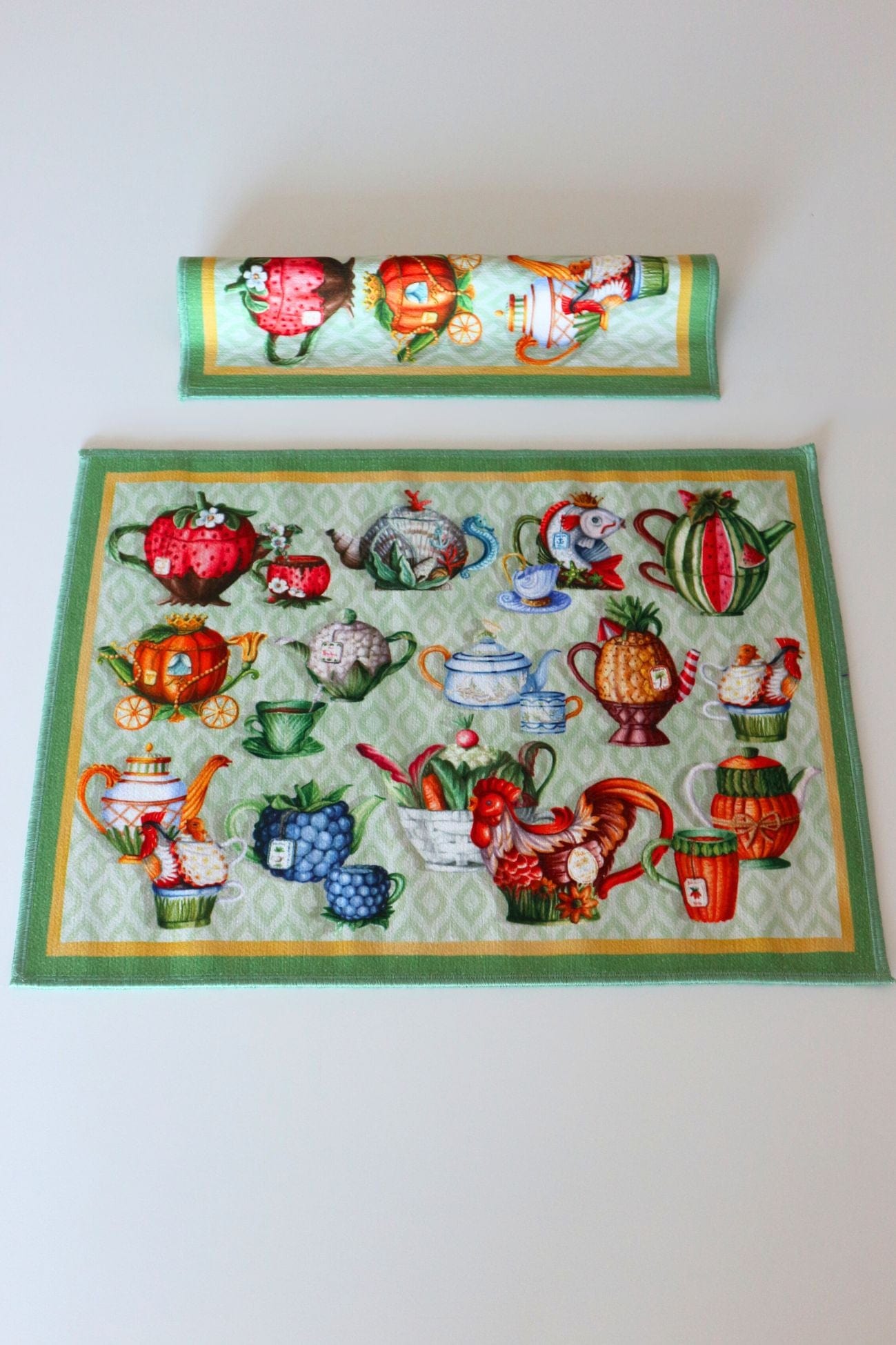 Tessitura Toscana Telerie Teabreak Teabreak - Set di 2 tovagliette americane in tessuto stampate | Tessitura Toscana Telerie