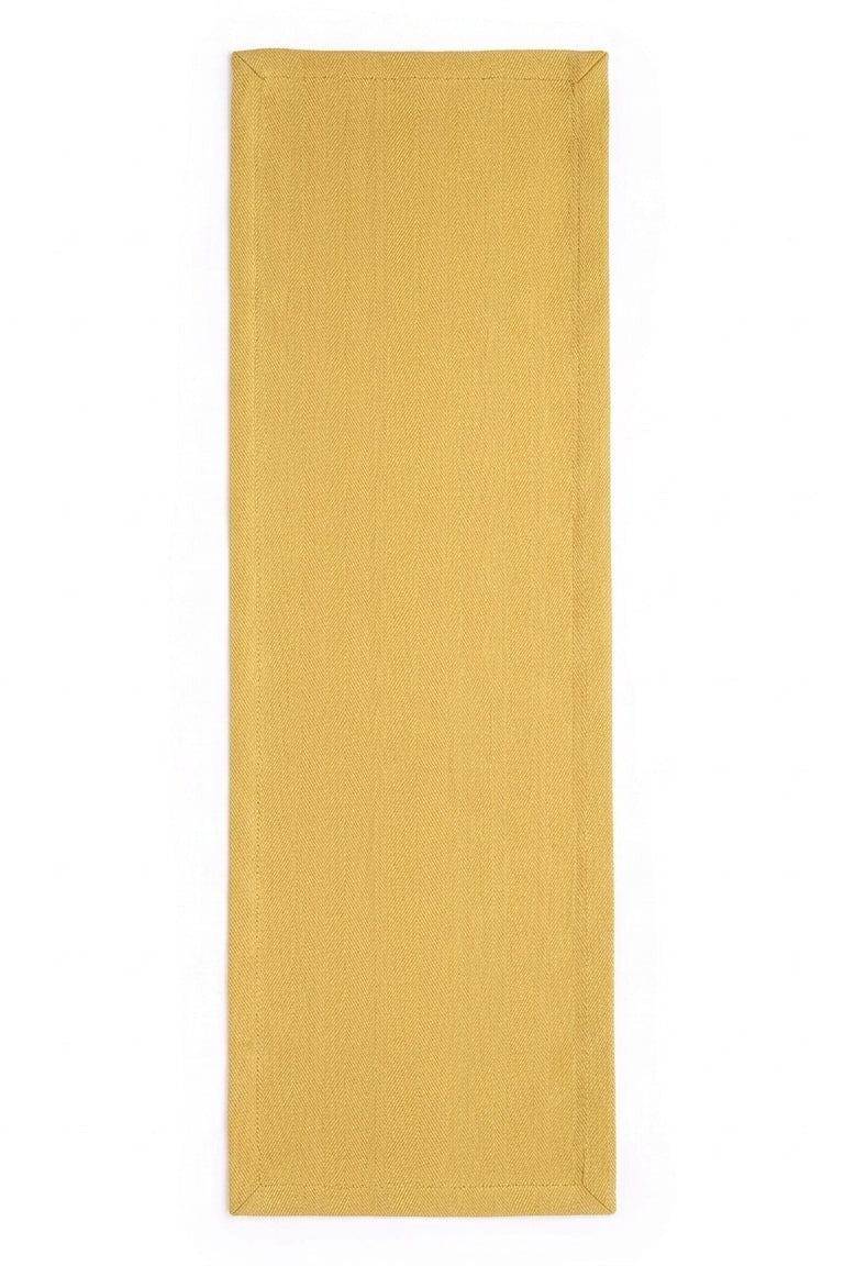 Runner Banana Cream Tiziano scontornato - Tessitura Toscana Telerie