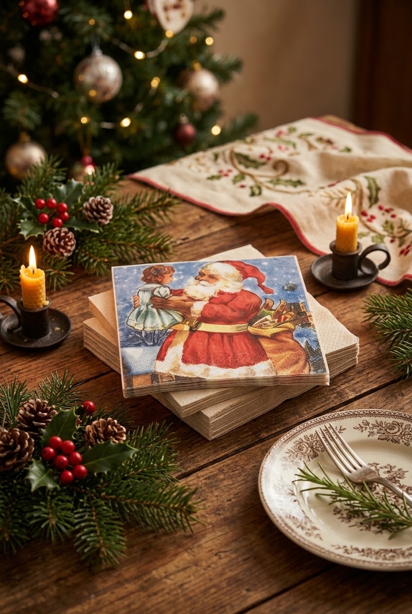 Vintage Santa Paper Napkins